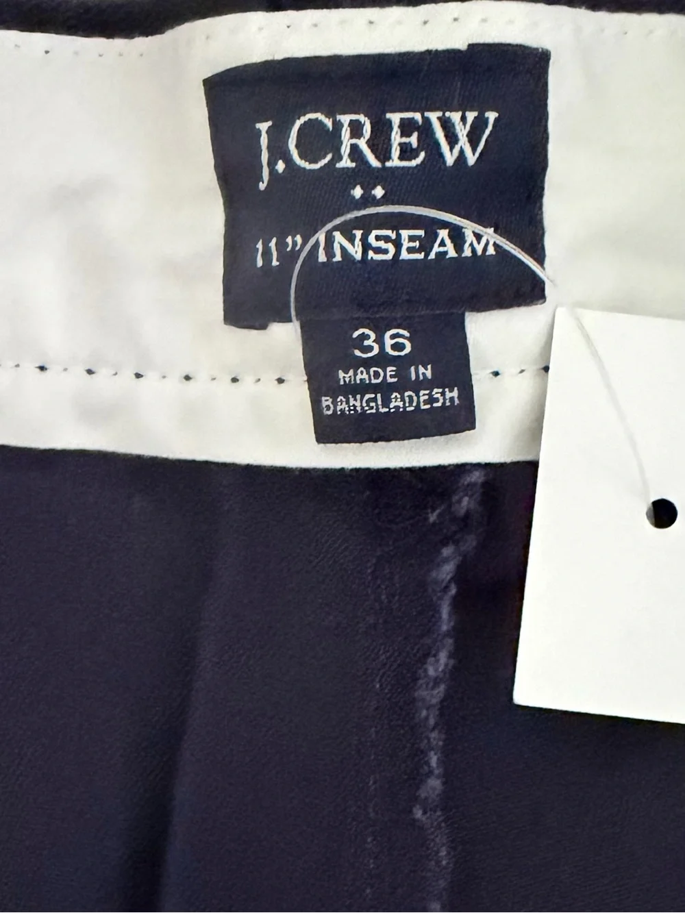 Men’s J.Crew Flex Chino Shorts Navy, NWT, 36”
